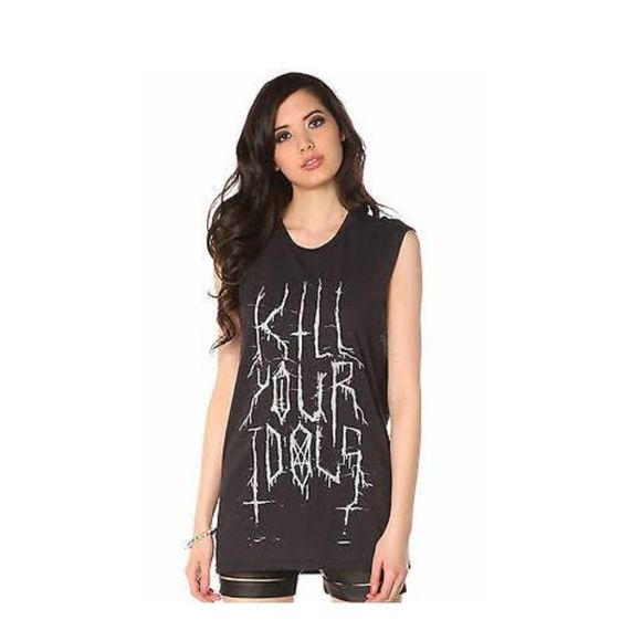 24HRS Tops - NWT, 24HRS | "Kill Your Idols" Sleeveless Tee - Unisex Large